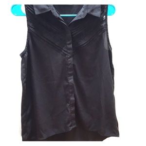 Black sleeveless top